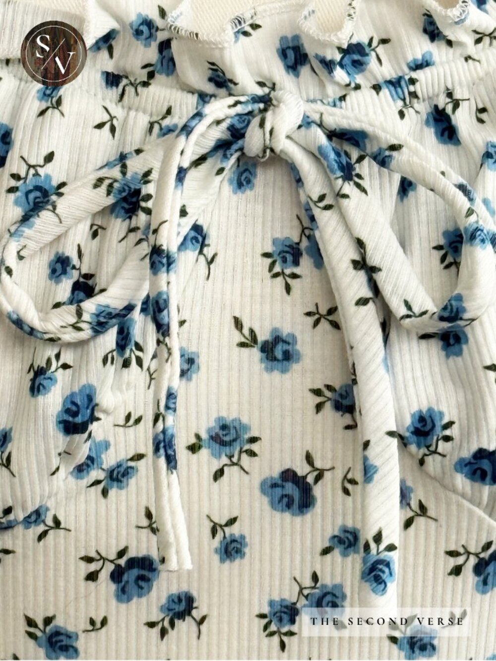 NWT Windsor Cottagecore White Blue Floral Puff Sleeve Bodysuit Size Small Spring - Picture 5 of 9